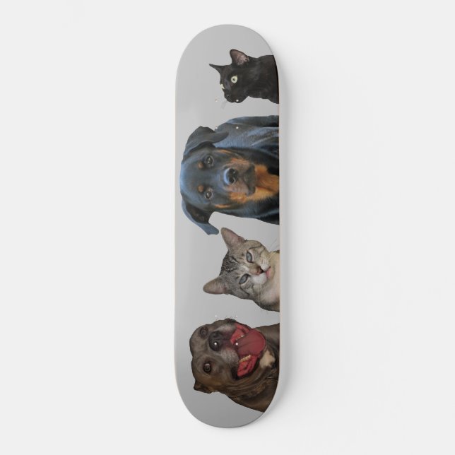 Dog and Cat Skateboard Wood (Front)