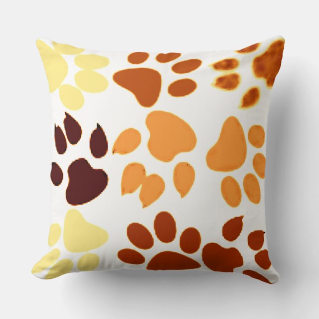 Dog And Cat Throw Pillow (Front)