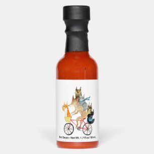 Dog and cats cycling hot sauces