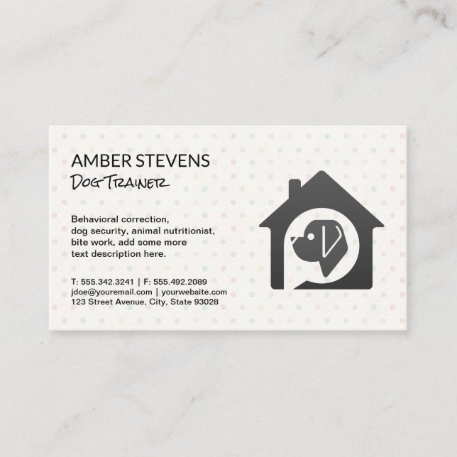 Dog and Doggie House Business Card (Front)