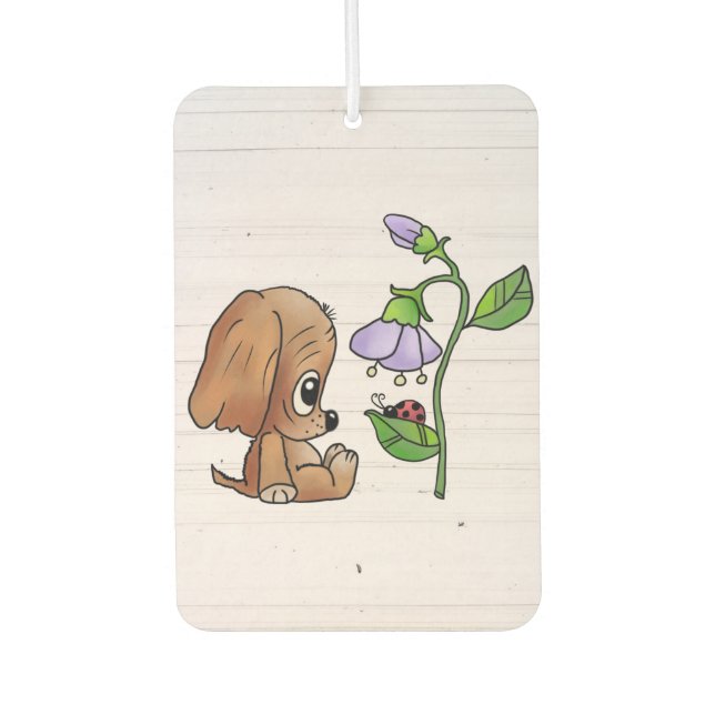 dog and flower air freshener (Front)