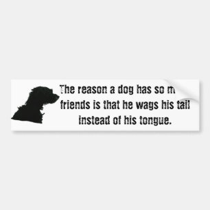Dog and friends bumper sticker