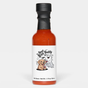 Dog and ghost drinking wine. Classic T-Shirt Hot Sauces
