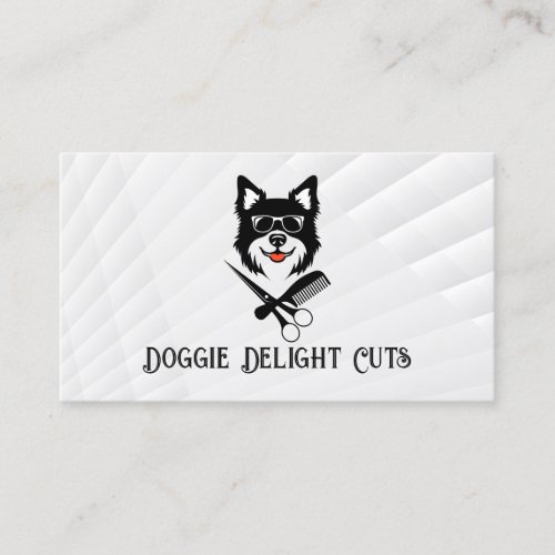 Dog and Grooming Scissors Comb Business Card