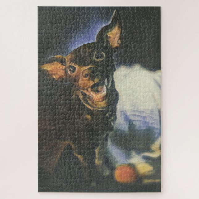 Dog And His Toy Puzzle (Vertical)