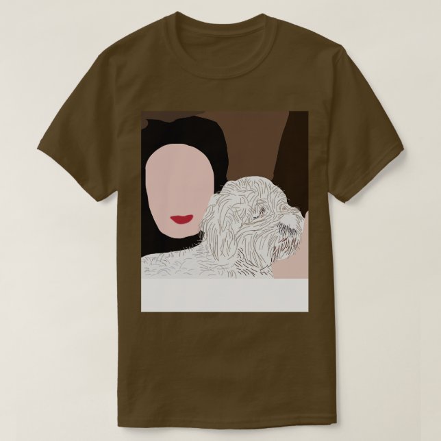 Dog and Human Pets Abstract T-Shirt (Design Front)