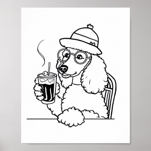 Dog And Iced Coffee  Poster