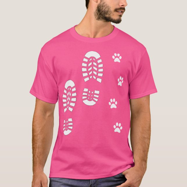 Dog And Man Hiking Dog Hiker People That Hike With T-Shirt (Front)