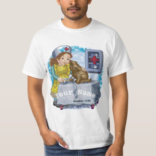 Dog and Nurse custom name  T_Shirt