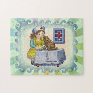 Dog and nurse jigsaw puzzle