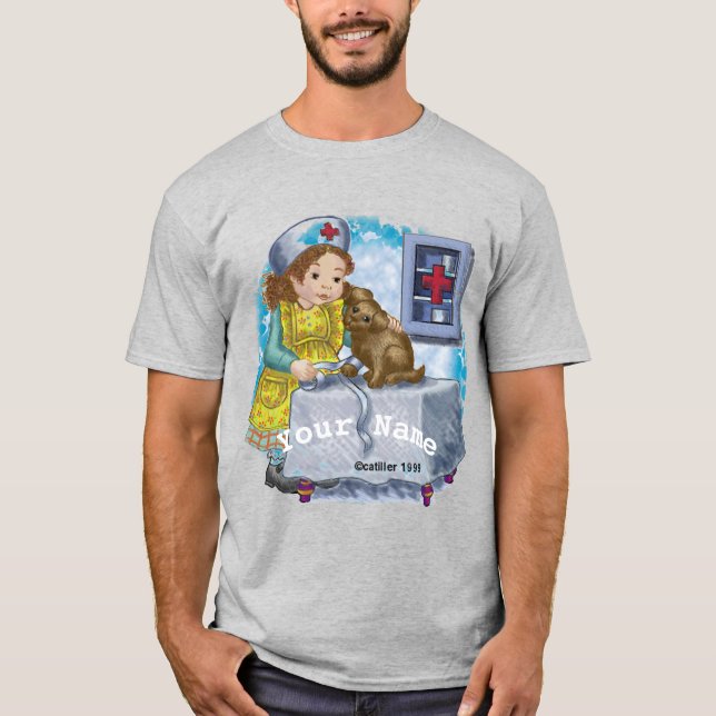 Dog and nurse  T-Shirt (Front)