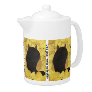Dog and pears teapot