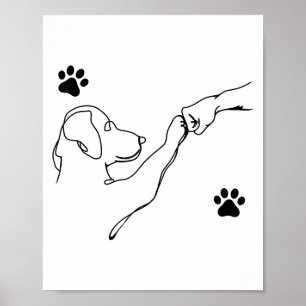 Dog And People Punch Hand Dog Friendship Fist Bump Poster