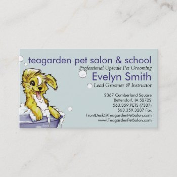 Dog And Pet Groomer - Doggie Bubble Bath Appointment Card by FrankzPawPrintz at Zazzle