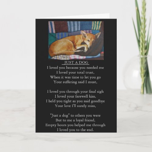 dog and pet sympathy original poem card