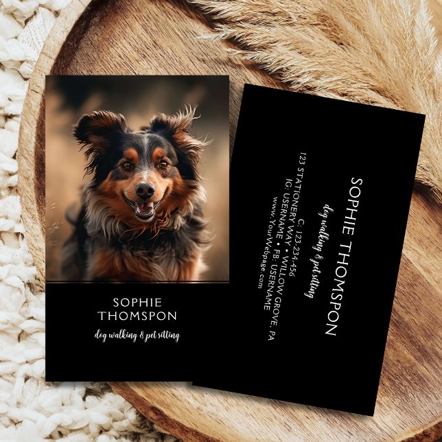 Dog and pets dog walking business card (Creator Uploaded)