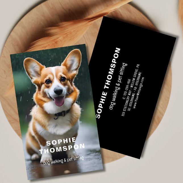 Dog and pets dog walking business card (Creator Uploaded)