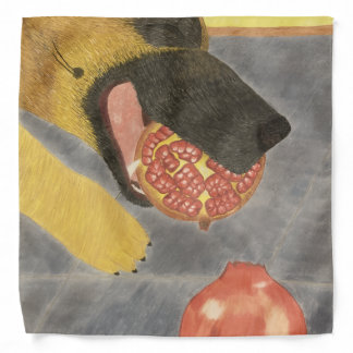 Dog and pomegranate bandana