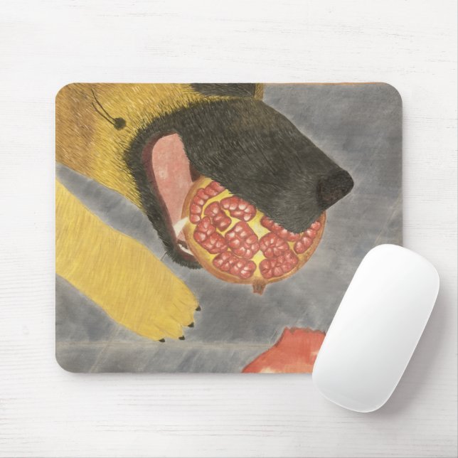 Dog and pomegranate mouse pad (With Mouse)