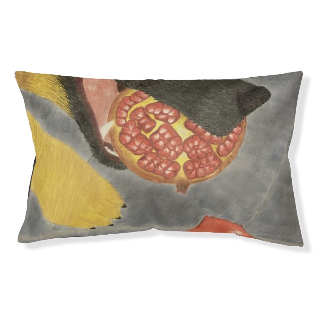 Dog and pomegranate pet bed (Front)