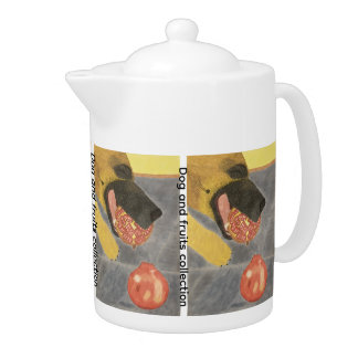 Dog and pomegranate teapot