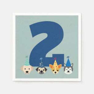 Dog and Puppy Birthday Party Napkins