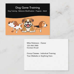 Dog And Puppy Training Business Cards
