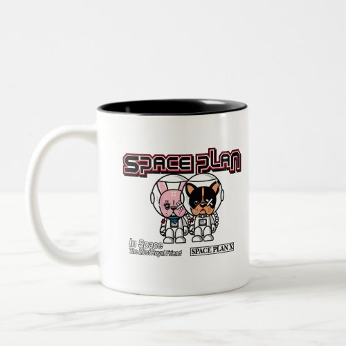 dog and rabbit in space Mug