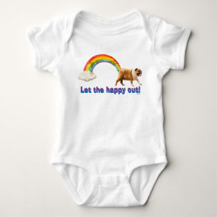 Dog and Rainbow Graffiti Baby Bodysuit
