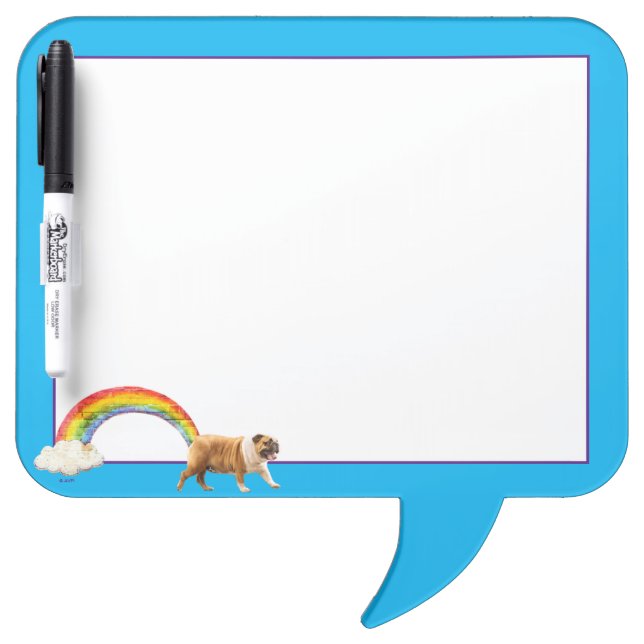 Dog and Rainbow Graffiti Dry Erase Board (Front)