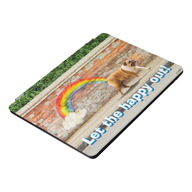 Dog and Rainbow Graffiti iPad Pro Cover (Side)