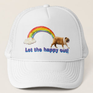Dog and Rainbow Graffiti Trucker Hat