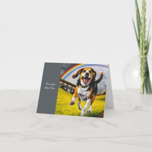 Dog And Rainbow Sympathy Card