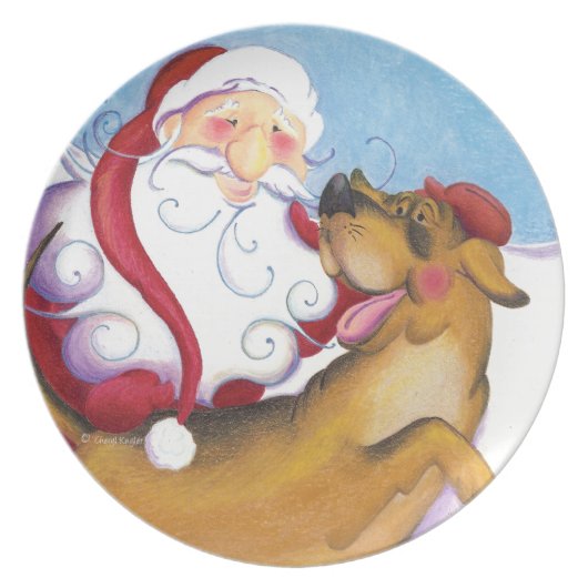 Dog and Santa / Plate (Front)