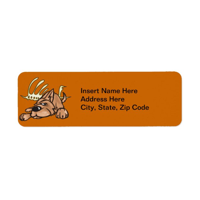 Dog and Skeleton Bones Label (Front)