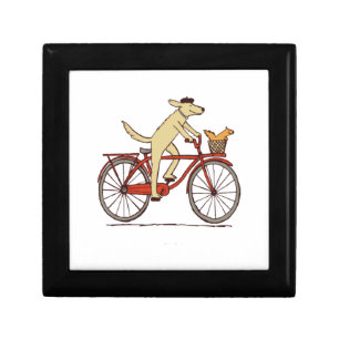 Dog and Squirrel are Friends  Whimsical Animal Art Gift Box