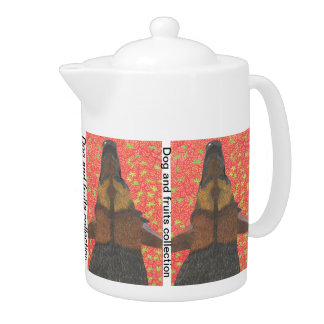 Dog and strawberry teapot