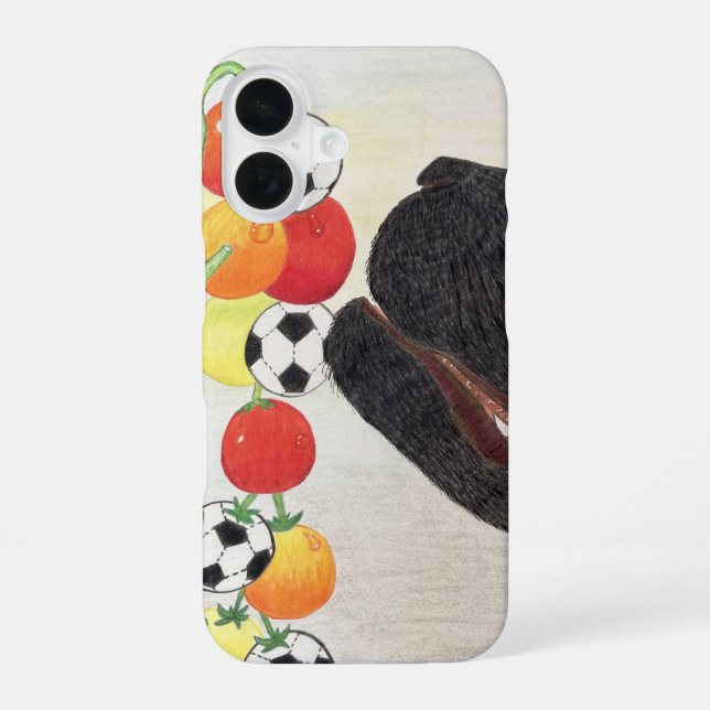 Dog and tomatoes phone case (Back)