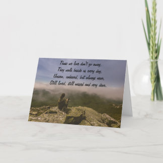 Dog and Woman on a Rocky Bluff Card