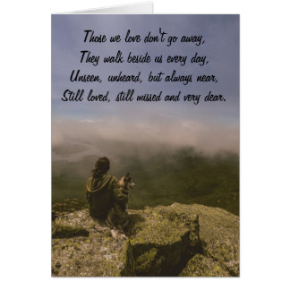 Dog and Woman on a Rocky Bluff Cards