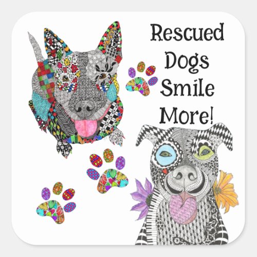 Dog Animal Adoption and Rescue Stickers