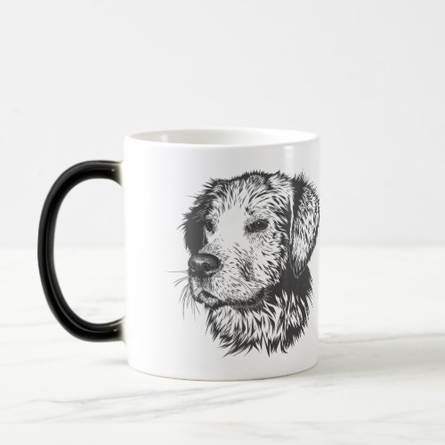 Dog Animal Domestic Animal Doggie Pet Portrait Magic Mug