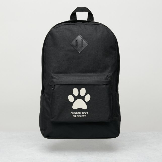 Dog Animal Paw Print Your Custom Logo Text Port Authority® Backpack (Front)