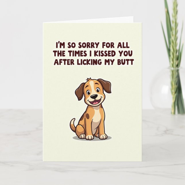 Dog Apology Mothers Day Card (Front)