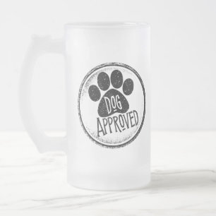 Dog Approved Frosted Glass Beer Mug