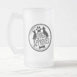 Dog Approved Frosted Glass Beer Mug