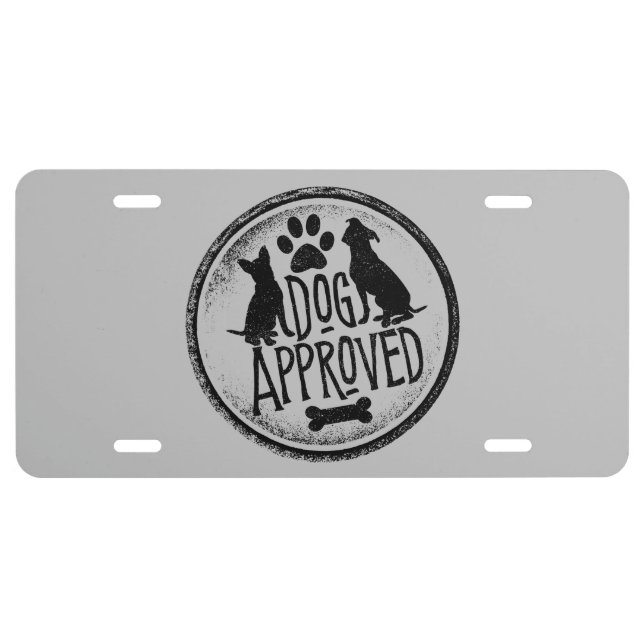 Dog Approved License Plate (Front)