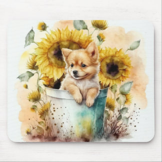 dog Aquarell Mouse Pad