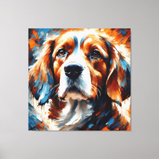 Dog Art 2 - Beagle 1 Canvas Print