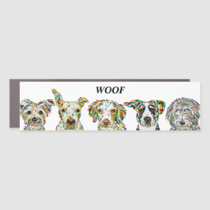 Dog Art Bumper Sticker Car Magnet